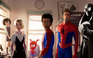 Spider-Man Into the Spider-Verse 2018 Poster Wallpaper With Resolution 1920X1080 pixel. You can make this wallpaper for your Mac or Windows Desktop Background, iPhone, Android or Tablet and another Smartphone device for free