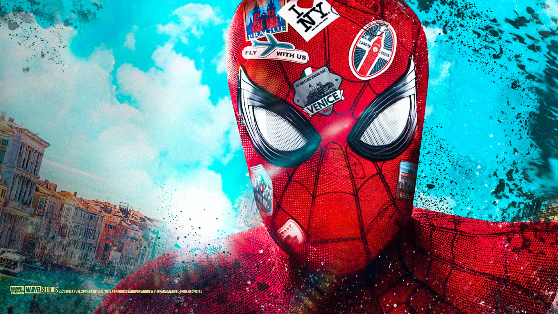 Spider-Man 2019 Far From Home Poster Wallpaper with high-resolution 1920x1080 pixel. You can use this poster wallpaper for your Desktop Computers, Mac Screensavers, Windows Backgrounds, iPhone Wallpapers, Tablet or Android Lock screen and another Mobile device