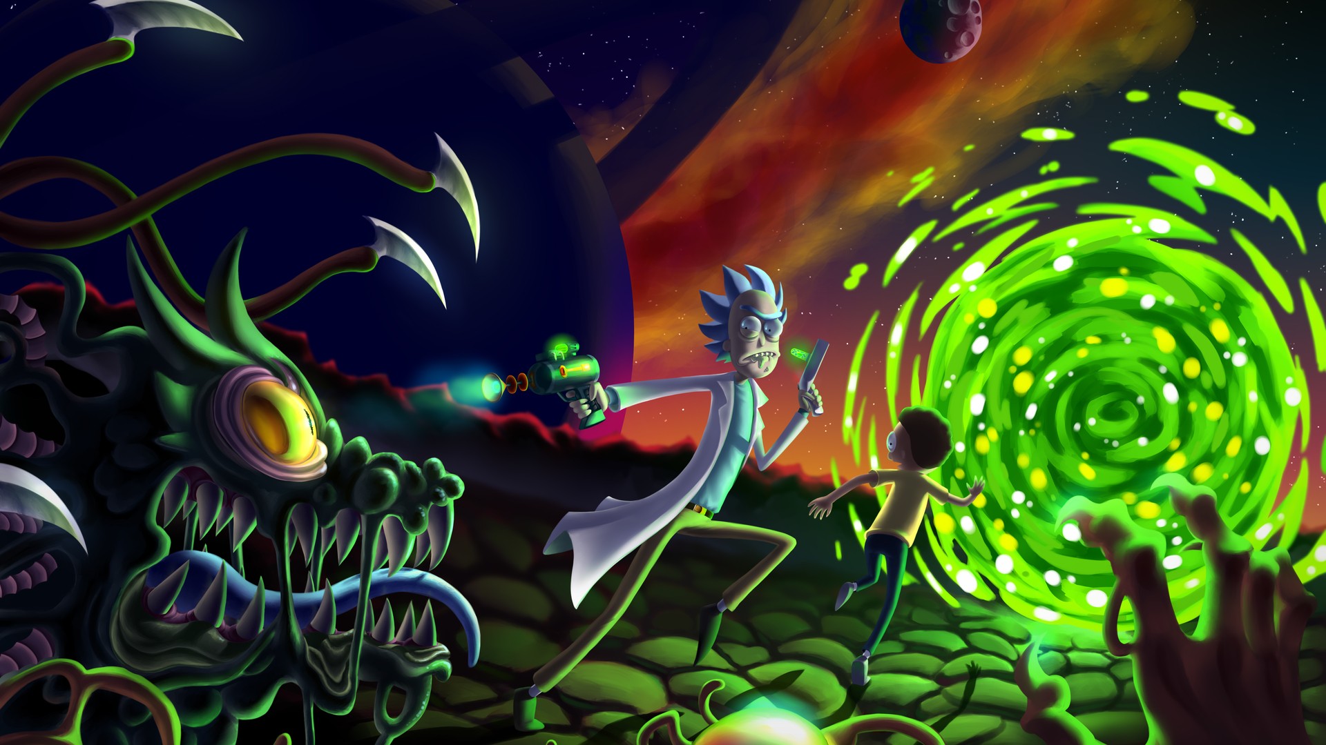 HD Rick and Morty Wallpaper with high-resolution 1920x1080 pixel. You can use this poster wallpaper for your Desktop Computers, Mac Screensavers, Windows Backgrounds, iPhone Wallpapers, Tablet or Android Lock screen and another Mobile device