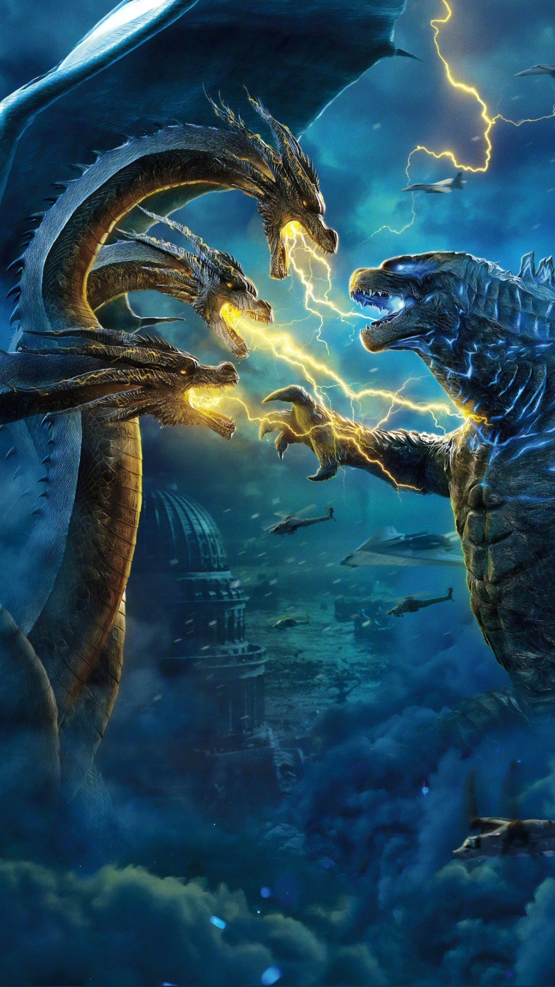 Godzilla King of the Monsters Poster Movie with high-resolution 1080x1920 pixel. You can use this poster wallpaper for your Desktop Computers, Mac Screensavers, Windows Backgrounds, iPhone Wallpapers, Tablet or Android Lock screen and another Mobile device