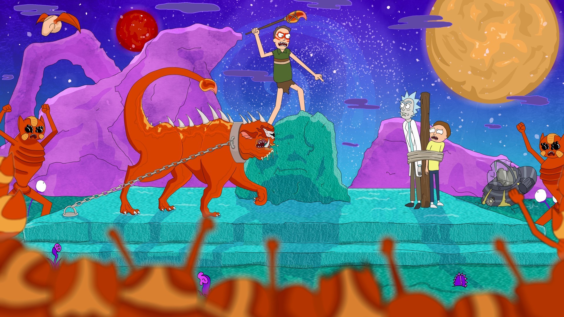 Rick n Morty Poster Wallpaper with high-resolution 1920x1080 pixel. You can use this poster wallpaper for your Desktop Computers, Mac Screensavers, Windows Backgrounds, iPhone Wallpapers, Tablet or Android Lock screen and another Mobile device
